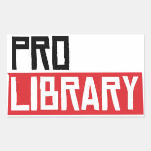 STICKER RECTANGULAIRE BIBLIOTHÈME PRO