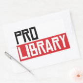 STICKER RECTANGULAIRE BIBLIOTHÈME PRO (Enveloppe)