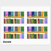 Sticker Rectangulaire bibliothèque bibliothèque bibliothèque lecture (Feuille)