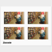 Sticker Rectangulaire Bibliothèque Gnome I (Feuille)