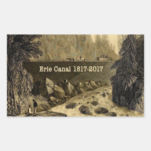 Sticker Rectangulaire Bicentenaire du canal Erie historique (Devant)