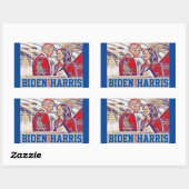 Sticker Rectangulaire Biden Harris Ensemble 2020 (Feuille)