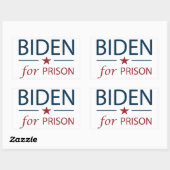 Sticker Rectangulaire Biden Pour Prison | Anti Joe Biden | Slogan | Chan (Feuille)