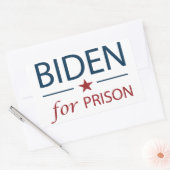 Sticker Rectangulaire Biden Pour Prison | Anti Joe Biden | Slogan | Chan (Enveloppe)