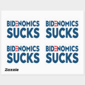Sticker Rectangulaire Bidenomics Sucks (Feuille)