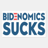 Sticker Rectangulaire Bidenomics Sucks (Devant)