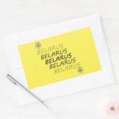 Sticker Rectangulaire Biélorussie Fleur nationale de maïs (Enveloppe)
