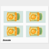 Sticker Rectangulaire Bien-être vitamine C (Feuille)