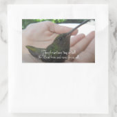 Sticker Rectangulaire Bien Que Crée Le Colibri (Sac)