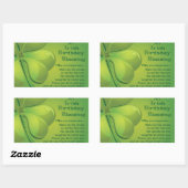 Sticker Rectangulaire Bienheureux d'anniversaire irlandais, celtique (Feuille)