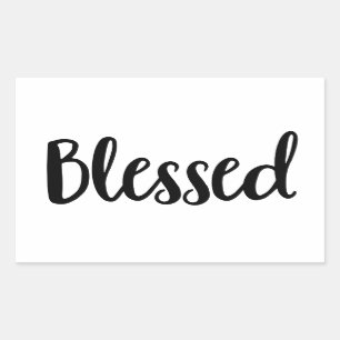 Sticker Rectangulaire Bienheureux Evangile Graphique Esthétique Citation