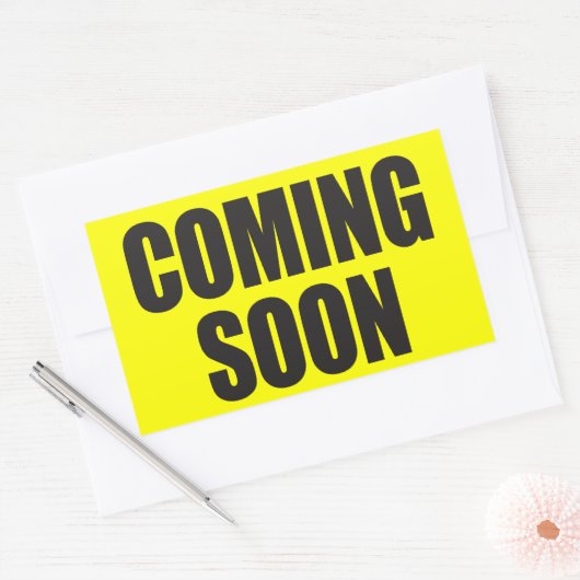 Sticker Rectangulaire Bientôt (Enveloppe)