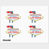 Sticker Rectangulaire Bienvenue à Fabulous Las Vegas Noël (Feuille)