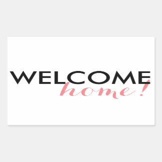 Sticker Rectangulaire Bienvenue à la maison !