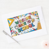 Sticker Rectangulaire Bienvenue à l'école (Enveloppe)