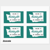 Sticker Rectangulaire Bienvenue à Washington - USA (Feuille)