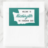 Sticker Rectangulaire Bienvenue à Washington - USA (Sac)