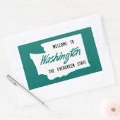 Sticker Rectangulaire Bienvenue à Washington - USA (Enveloppe)