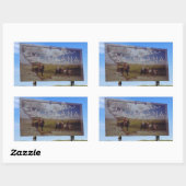 Sticker Rectangulaire Bienvenue au Montana (Feuille)