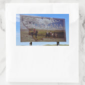Sticker Rectangulaire Bienvenue au Montana (Sac)