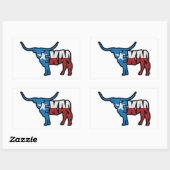Sticker Rectangulaire Bienvenue au Texas (Feuille)