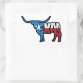 Sticker Rectangulaire Bienvenue au Texas (Sac)
