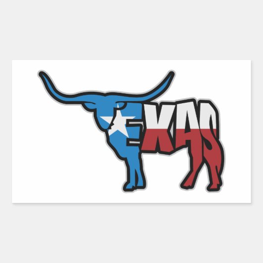 Sticker Rectangulaire Bienvenue au Texas (Devant)