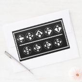 Sticker Rectangulaire BIÈRE D'ARTISANAT - Cercles de diamant (Enveloppe)