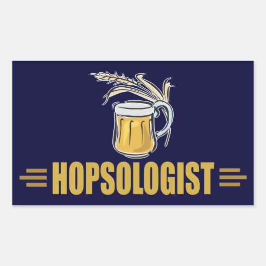 Sticker Rectangulaire Bière drôle (Devant)