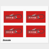 Sticker Rectangulaire Bièrre qui étanche la soif (Feuille)