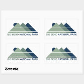 Sticker Rectangulaire Big Bend National Park Mountain Sun (Feuille)