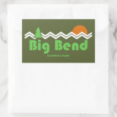 Sticker Rectangulaire Big Bend National Park Retro (Sac)