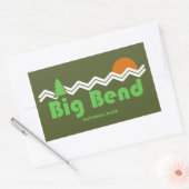 Sticker Rectangulaire Big Bend National Park Retro (Enveloppe)