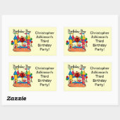 Sticker Rectangulaire Big Bounce Boy 3e anniversaire T-shirts et cadeaux (Feuille)