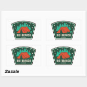 Sticker Rectangulaire Big Branch Wilderness Vermont Camping (Feuille)