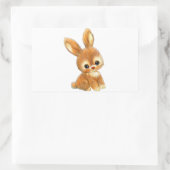 Sticker Rectangulaire Big Eyed Bunny (Sac)