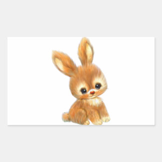 Sticker Rectangulaire Big Eyed Bunny