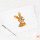 Sticker Rectangulaire Big Eyed Bunny (Enveloppe)