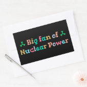 Sticker Rectangulaire Big Fan of Nuclear Power (Enveloppe)