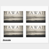 Sticker Rectangulaire Big Island Beach Hawaii (Feuille)