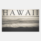 Sticker Rectangulaire Big Island Beach Hawaii (Devant)