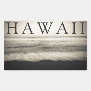 Sticker Rectangulaire Big Island Beach Hawaii