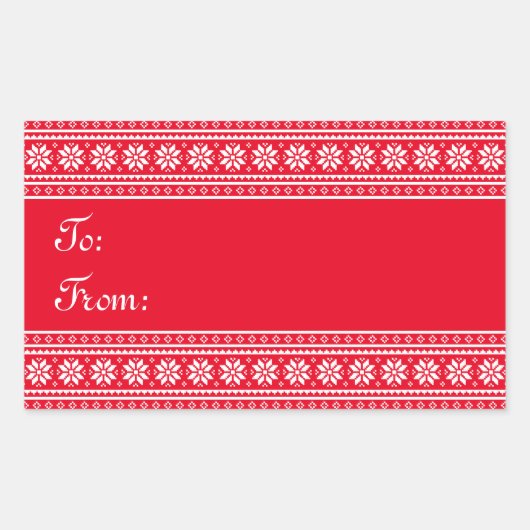 Sticker Rectangulaire Big large rectangle to from Christmas (Devant)