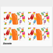 Sticker Rectangulaire Big Popsicle Chaos by Ana Lopez (Feuille)
