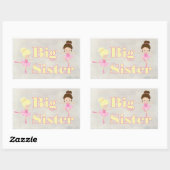 Sticker Rectangulaire Big Soeur Danser Ballerina (Feuille)