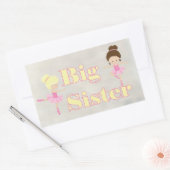 Sticker Rectangulaire Big Soeur Danser Ballerina (Enveloppe)