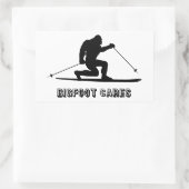 Sticker Rectangulaire Bigfoot Cares Telemark Ski (Sac)