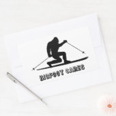 Sticker Rectangulaire Bigfoot Cares Telemark Ski (Enveloppe)