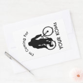 Sticker Rectangulaire Bigfoot je viens pour vos KOM (Enveloppe)