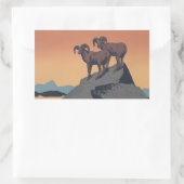 Sticker Rectangulaire Bighorn Sheep American West Wildlife (Sac)